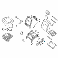 OEM 2019 Nissan NV2500 Knob Switch Front Seat RECLINING LH Diagram - 87063-1PD0A