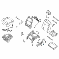 OEM 2018 Nissan NV3500 Knob Switch Front Seat Slide LH Diagram - 87062-1PD0A