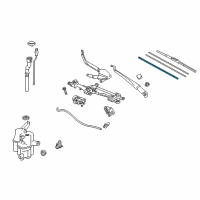 OEM Toyota Prius V Wiper Blade Refill Diagram - 85214-47061