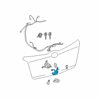 OEM 2009 Toyota Yaris Lock Assembly Diagram - 69150-52070