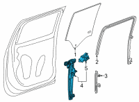 OEM 2021 Chevrolet Silverado 3500 HD Window Regulator Diagram - 84903310