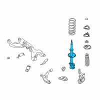 OEM 2001 Nissan Altima STRUT Kit Front Suspension, RH Diagram - 54302-9E125