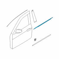 OEM 2015 Kia K900 WEATHERSTRIP Assembly-Front Door Belt Diagram - 822103T000