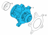 OEM Hyundai Tucson Pump Assembly-Coolant Diagram - 25100-2MHA0