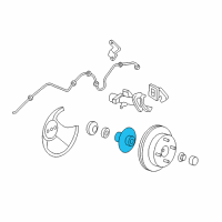 OEM 2003 Ford Focus Hub & Bearing Assembly Diagram - YS4Z-1A034-AA