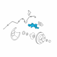 OEM 2003 Ford Focus Caliper Support Diagram - 2M5Z-2B582-AA