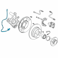 OEM 1998 BMW 740iL Rear Abs Wheel Speed Sensor Diagram - 34-52-1-182-077