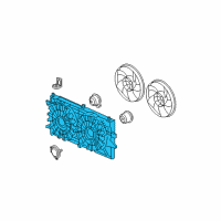 OEM 2005 Chevrolet Monte Carlo Shroud, Engine Coolant Fan Diagram - 89018447