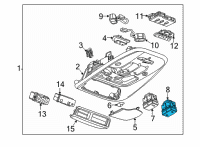 OEM 2021 Buick Encore GX Sunroof Switch Diagram - 39138782