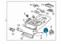 OEM 2021 Chevrolet Trailblazer Sunroof Switch Diagram - 39102582