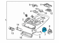 OEM Chevrolet Bolt EUV Sunroof Switch Diagram - 39102582