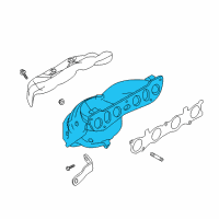 OEM Nissan Rogue Exhaust Manifold With Catalytic Converter Diagram - 140E2-4BV0A