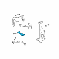 OEM Lexus LS460 Front Suspension Lower Arm Assembly Right Diagram - 48620-50070