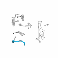 OEM 2008 Lexus LS460 Front Suspension Lower Arm Assembly Left Diagram - 48640-59015