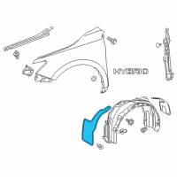 OEM 2013 Toyota Avalon Fender Liner Front Seal Diagram - 53889-06030