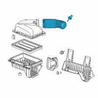 OEM 2014 Ram 2500 Clean Air Duct Diagram - 68145515AB