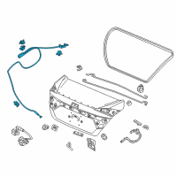 OEM 2019 Honda Civic Cable, Trunk Open Diagram - 74880-TBA-A01