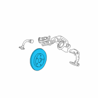 OEM 2003 Jeep Grand Cherokee Brake Rotor Diagram - 52098666