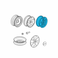 OEM 2009 Chevrolet HHR Wheel, Alloy Diagram - 9597383