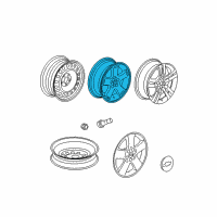 OEM 2006 Chevrolet HHR Wheel, Alloy Diagram - 9595415