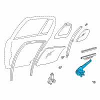 OEM 2003 Toyota Prius Regulator Sub-Assy, Rear Door Window, RH Diagram - 69803-47010