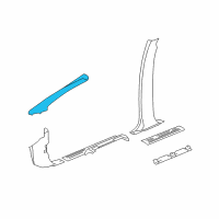 OEM 2004 Chevrolet Avalanche 1500 Molding Asm-Windshield Side Garnish *Shale Diagram - 15262931