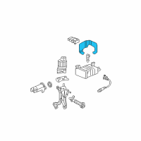 OEM 2008 Buick Lucerne Bracket-Engine Wiring Harness Shield Diagram - 12610738