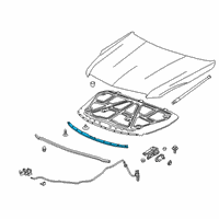 OEM 2018 Cadillac XTS Front Weatherstrip Diagram - 23190863