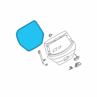 OEM 2011 Nissan Versa Weatherstrip-Back Door Diagram - 90830-EL000