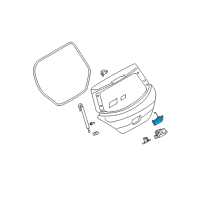 OEM 2010 Nissan Versa Tailgate Handle Diagram - 90606-EM31A