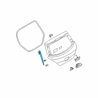 OEM 2010 Nissan Versa Stay Assembly - Back Door, LH Diagram - 90451-EL00A