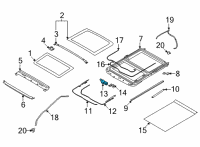 OEM Nissan Rogue Motor Assy-Sunroof Diagram - 91232-6RA0A