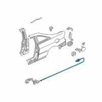 OEM Acura TL Cable, Fuel Lid Opener Diagram - 74411-S0K-A00