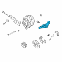 OEM 2002 Nissan Xterra Bracket Alternator Diagram - 11710-F4002