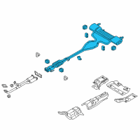 OEM Lincoln Muffler & Pipe Diagram - GD9Z-5F250-A