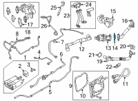OEM 2020 Ford Escape EGR Valve Gasket Diagram - K2GZ-9E464-C