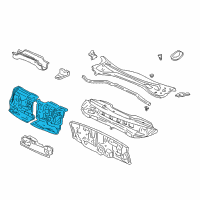 OEM 2003 Honda Odyssey Insulator, R. Dashboard Diagram - 74260-S0X-A01