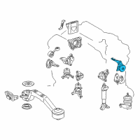 OEM Lexus RX400h INSULATOR, Engine Mounting Diagram - 12371-20130