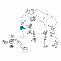 OEM Lexus ES330 Bracket, Engine Mounting Control(For Transverse Engine) Diagram - 12313-0A070