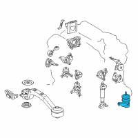 OEM Lexus RX330 Insulator, Engine Mounting, LH(For Transverse Engine) Diagram - 12372-0A040
