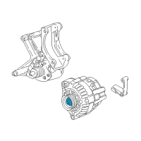 OEM 2000 Chevrolet Corvette Alternator Pulley Diagram - 12533437