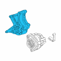 OEM Chevrolet Power Steering Pump Mount Bracket Diagram - 12578068