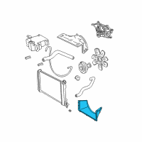 OEM 1997 GMC Sonoma Shroud-Radiator Fan Lower Diagram - 15762758