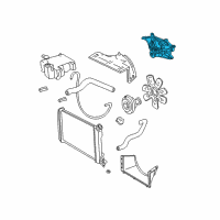 OEM 2000 Chevrolet S10 Bracket Asm-Fan Blade Bearing & Generator & A/C Cm Diagram - 24576632