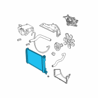 OEM 1996 Oldsmobile Bravada Radiator Diagram - 15120548