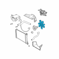 OEM 1997 GMC Safari Fan Blade Diagram - 15976889