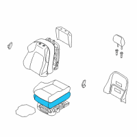 OEM Hyundai Tiburon Pad Assembly-Front Seat Cushion Passenge Diagram - 88250-2C550