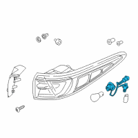 OEM 2017 Kia Sportage Rear Combination Holder & Wiring, Outside Diagram - 92480D9020