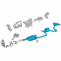 OEM 2018 Chrysler Pacifica Exhaust Muffler Diagram - 68223887AE