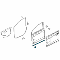 OEM 2014 Honda Civic Seal, FR. Door (Lower) Diagram - 72328-TS6-H01